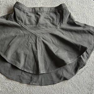Black Gray Jean Mini Skirt Aerie